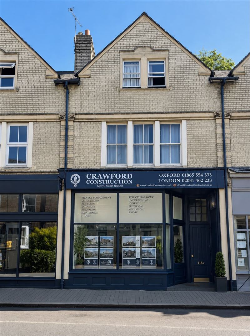 Crawford Construction Central North Oxford storefront at 115 Walton Street